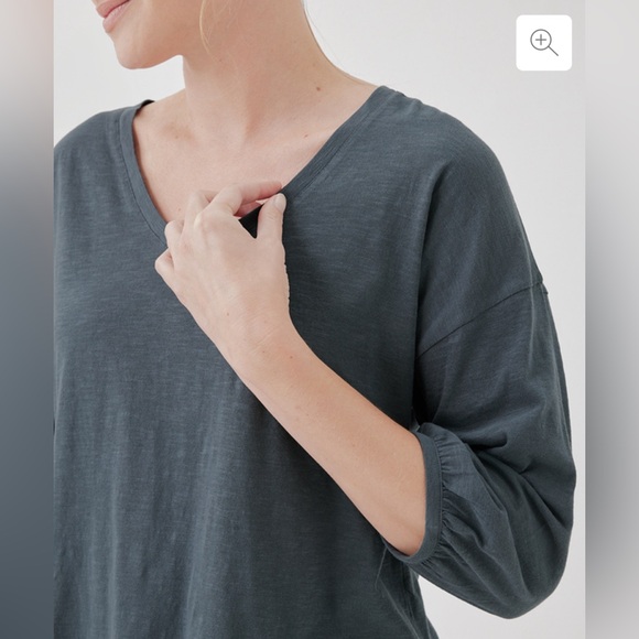 Pact Featherweight Slub Peasant Top - Picture 5 of 7